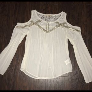 Rewind long sleeve shirt with shoulder cut outs